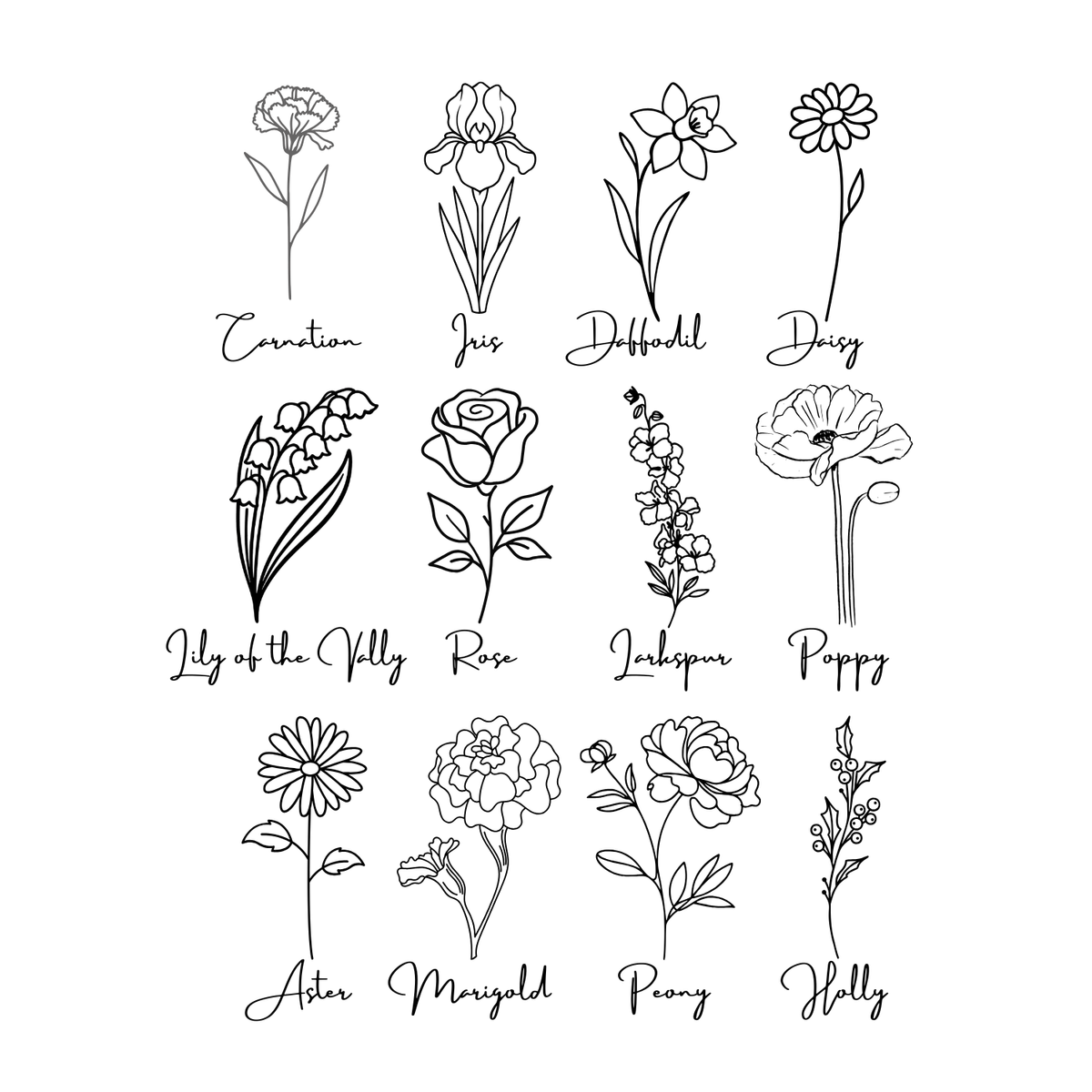 Personalised Birth Flower Watering Can