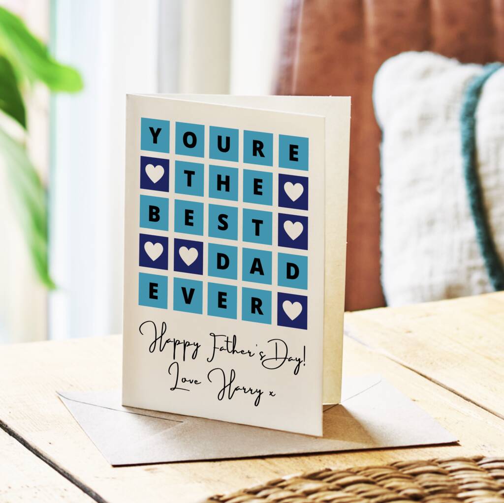 Fathers Day Word Game Card