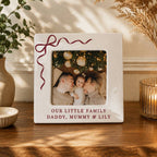 Personalised Red Bow Ceramic 4x4 Frame