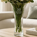 Personalised Big Number Diamond Effect Vase